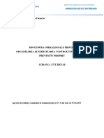 Procedura Operaţională Privind Organizarea Și Exercitarea Controlului Financiar Preventiv Propriu PDF