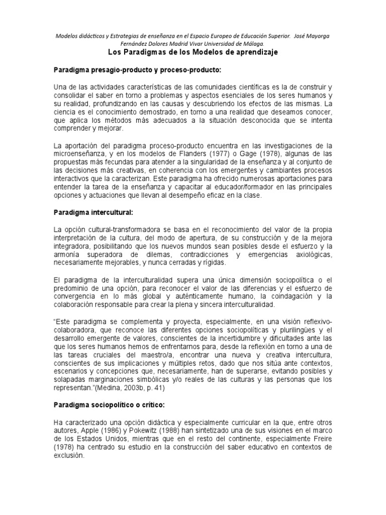 Modelos Didácticos en Educación Superior | PDF | Paradigma | Complejidad