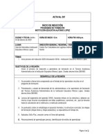 Acta de Inicio de Induccion