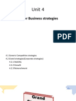 Unit 4 Major Business Strategies