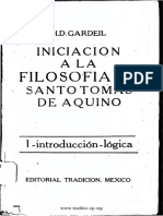 Iniciacion A La Filosofia de Sto Tomas de Aquino I, Introduccion y Logica-Fr H-D Gardeil OP