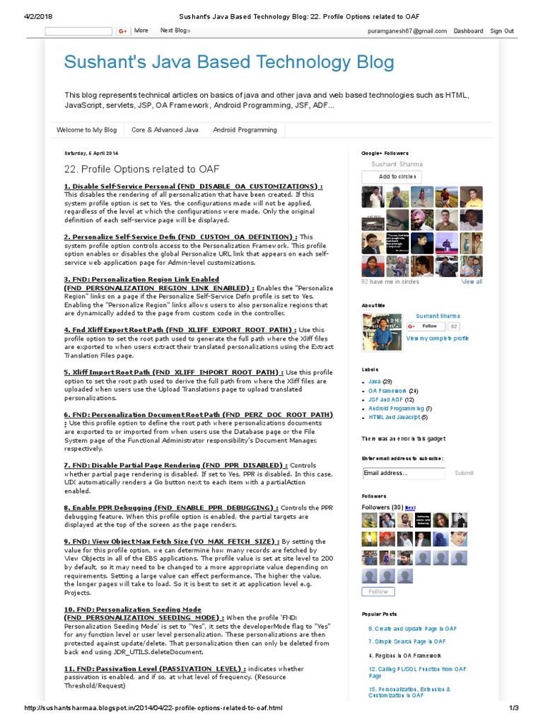 Sushant's Java Based Technology Blog - 22. Profile Options Related To ...