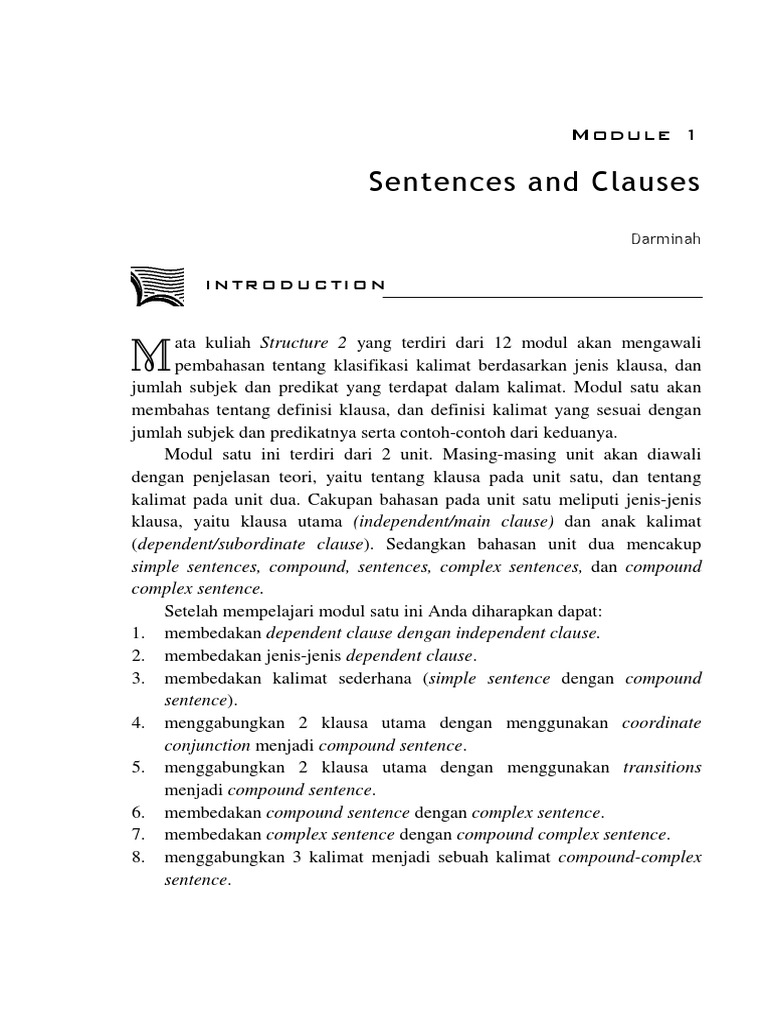 Simple Compound Complex Sentence PDF | PDF