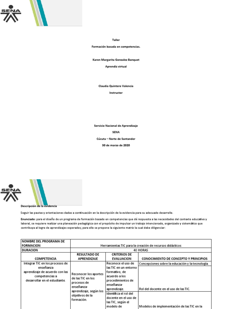 TIC en Educación: Taller de Competencias | PDF | Tecnología de ...
