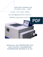 manual de operação do agitador incubador superohm modelo g