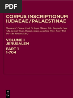 Hannah M. Cotton Et Al. (Eds.) - Corpus Inscriptionum Iudaeae - Palaestinae, Volume I - Jerusalem, Part 1 - 1-704-Walter de Gruyter (2010) PDF