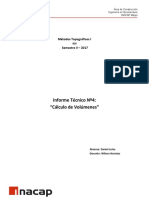 Informe Interpolacion, Calculo de Volumen Levantamiento Topografico