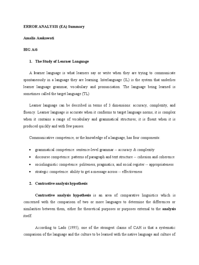 What Is Learner Language | PDF | Second Language | Neuropsychological ...