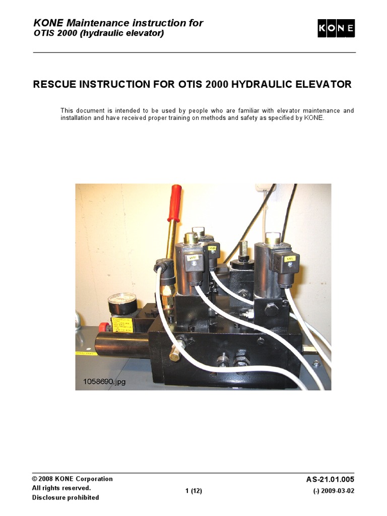 Otis 2000 Hyd Rescue PDF PDF Elevator Business