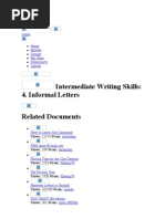 Download Intermediate Writing Skills 4  Informal Letters by anassb2007 SN453975 doc pdf