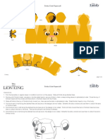 Lion King Simba Cutie Papercraft Printable 0811 - FDCOM