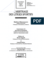 L'arbitrage Des Litiges Sportifs