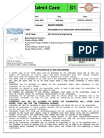 D571 A11 Admit Card