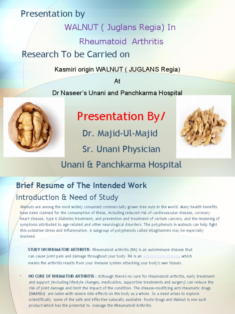 Presentation On Walnut PDF Arthritis Rheumatoid Arthritis