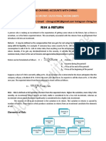 Risk and Return - Types of Risk