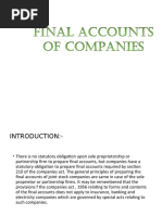 Final Accounts of Companies