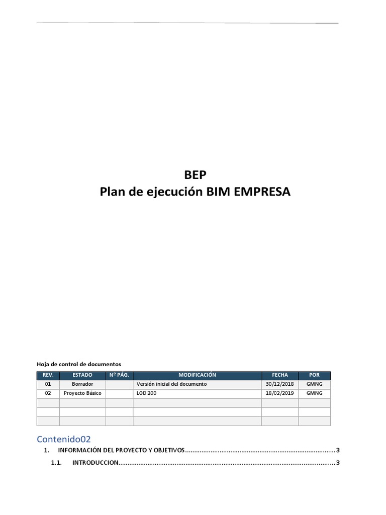 Plan de Ejecución BIM (BEP) | PDF | Autodesk Revit | Fundación (Ingeniería)