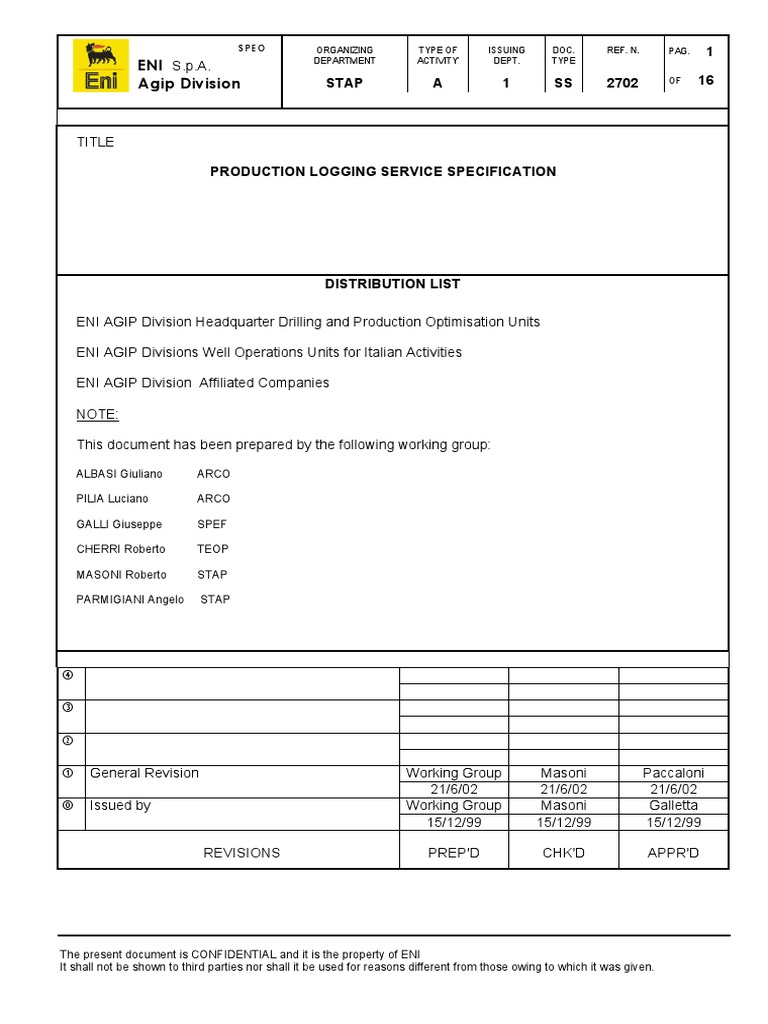 Production Logging Service Specification | PDF | Specification ...
