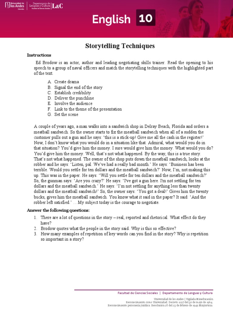 Storytelling Techniques in Negotiation | PDF