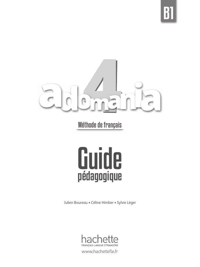 Adomania 4 Guide Peda PDF, PDF, Pédagogie