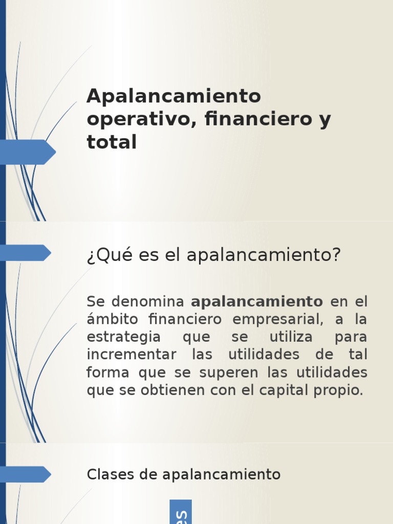 Tipos de Apalancamiento Financiero | PDF | Apalancamiento (Finanzas ...