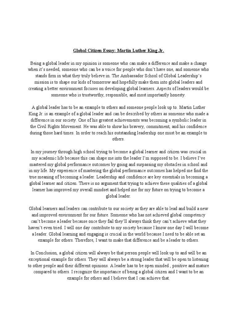 Global tendencies essay image