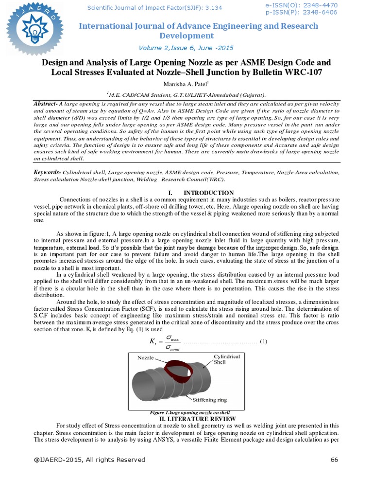 Large Opening Nozzle Design Analysis | PDF | Stress (Mechanics ...