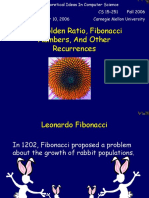 The Golden Ratio, Fibonacci Numbers, and Other Recurrences