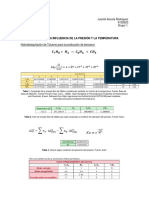 Análisis de La Influencia de La Presión y La Temperatura 1 PDF