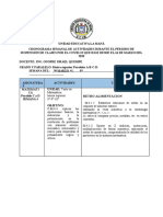 CRONOGRAMA SEMANAL DE ACTIVIDADES EN LA UNIDAD EDUCATIVA LA MANÁ