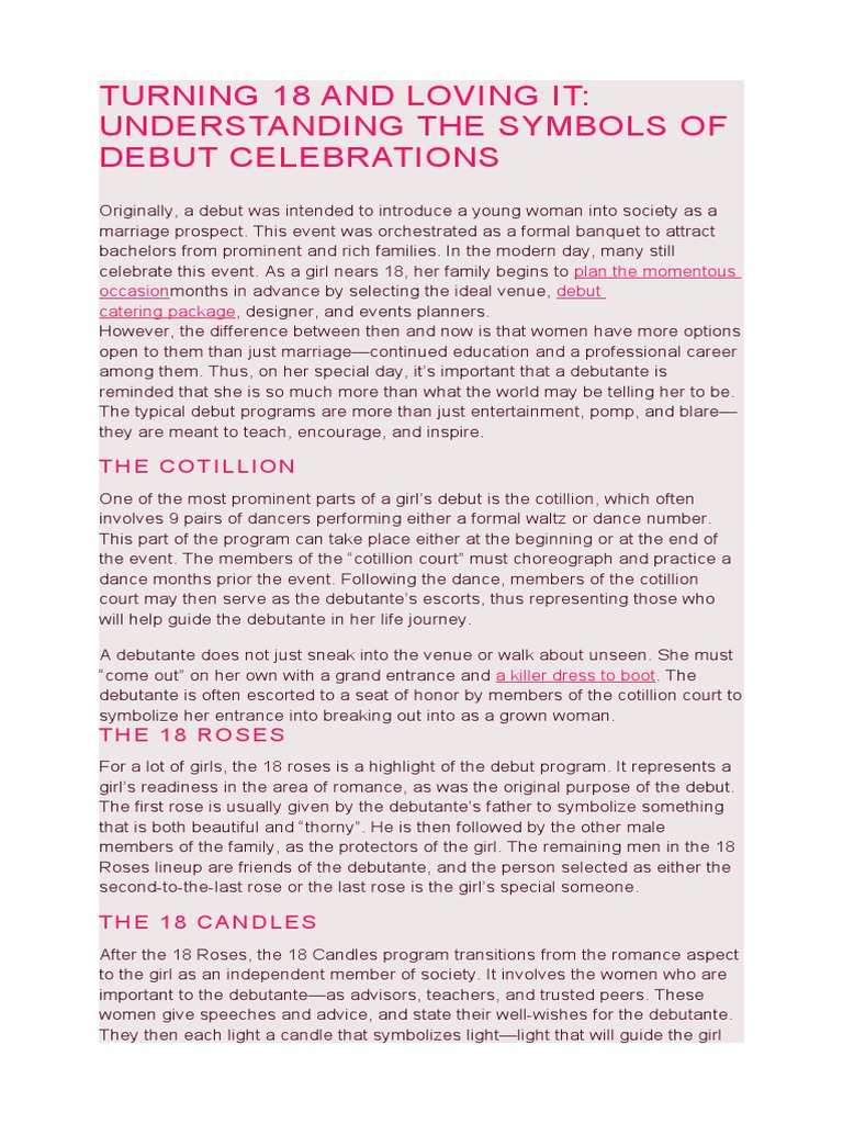 Debut Symbols PDF Dances