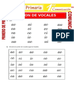 Union de Vocales para Primero de Primaria