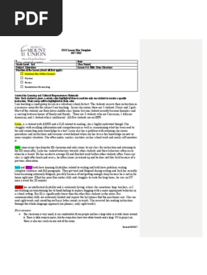 ism lesson plan