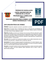 GUÍA EXPLORACIÓN FÍSICA CRÁNEO, OJOS, OÍDO, NARIZ, SENOS PARANASALES Y CUELLO (RAMÓN BATRES IÑIGUEZ)