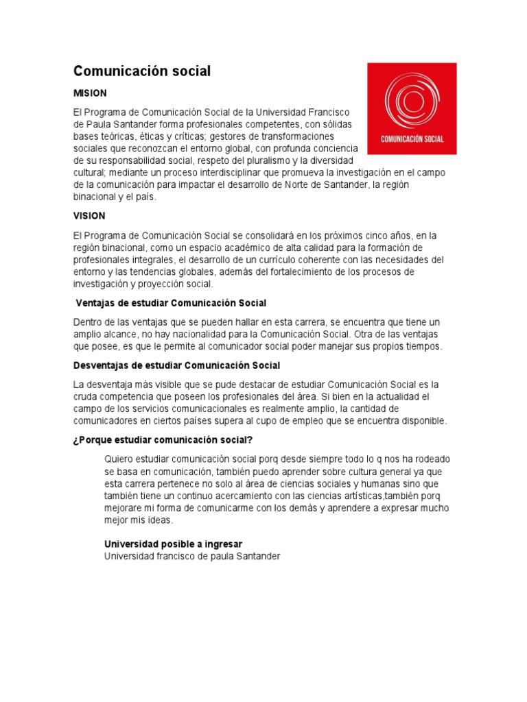 Comunicación Social Pdf Sociedad Comunicación