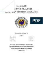 Koset Dan Teorema Lagrange