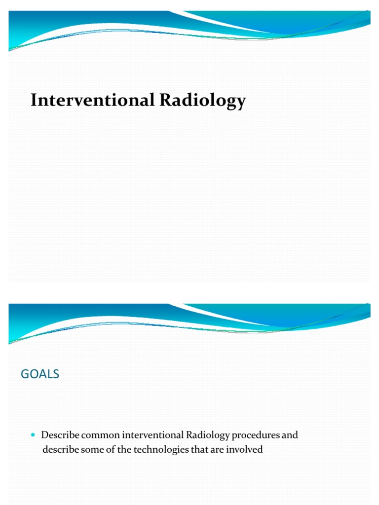 Overview of Interventional Radiology | PDF | Angiography ...