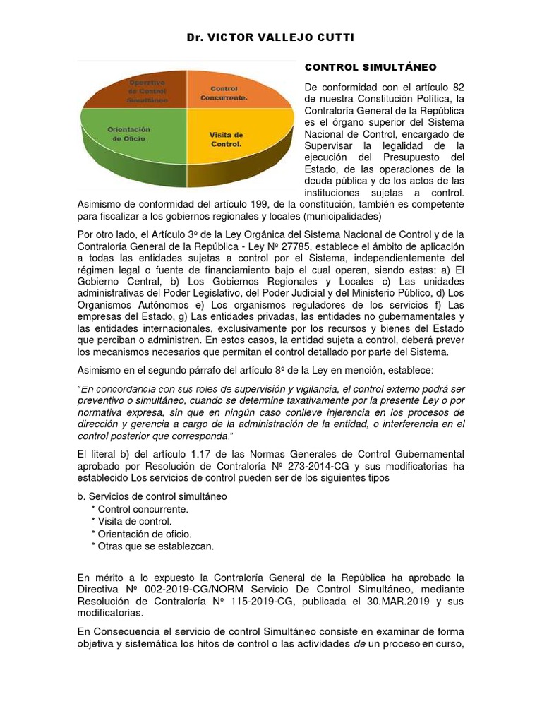 Control Simultáneo | PDF | Gobierno | Instituciones sociales