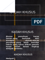 Pengertian Kaidah Khusus