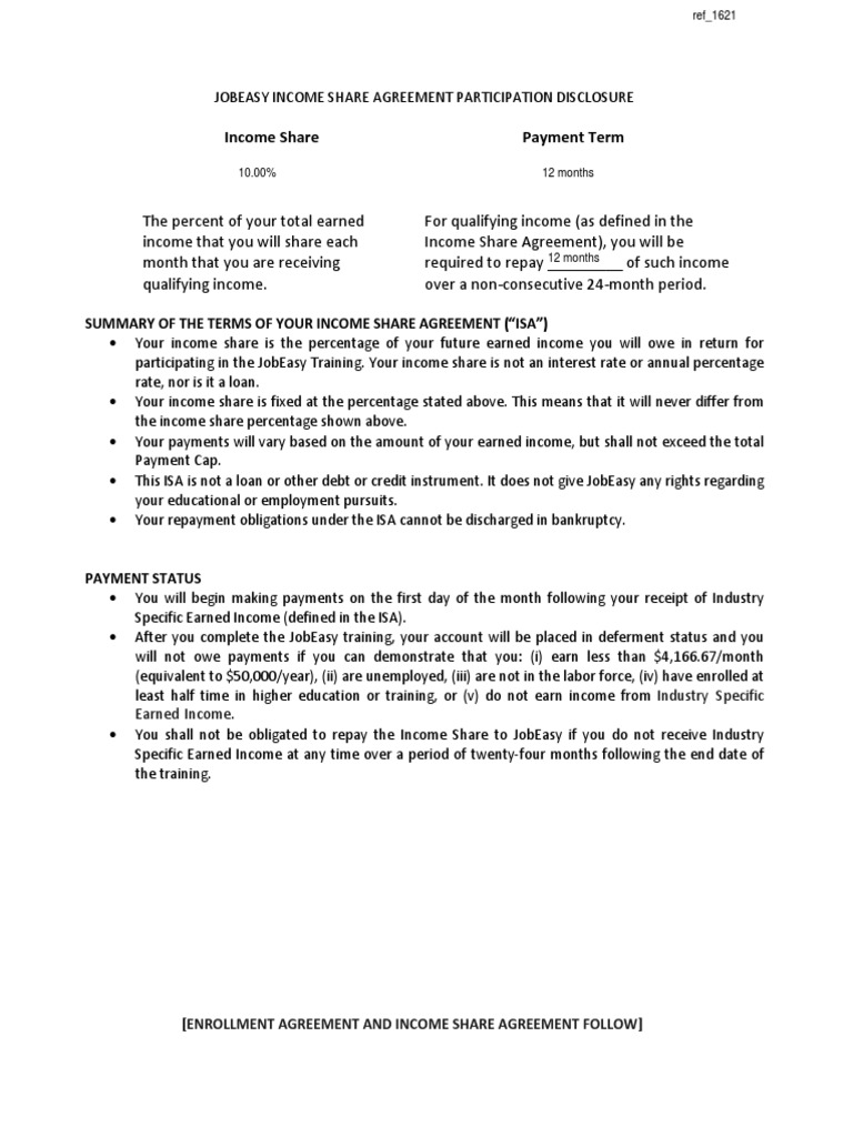 Jobeasy Share Agreement Manual QA v1 1 PDF PDF Credit