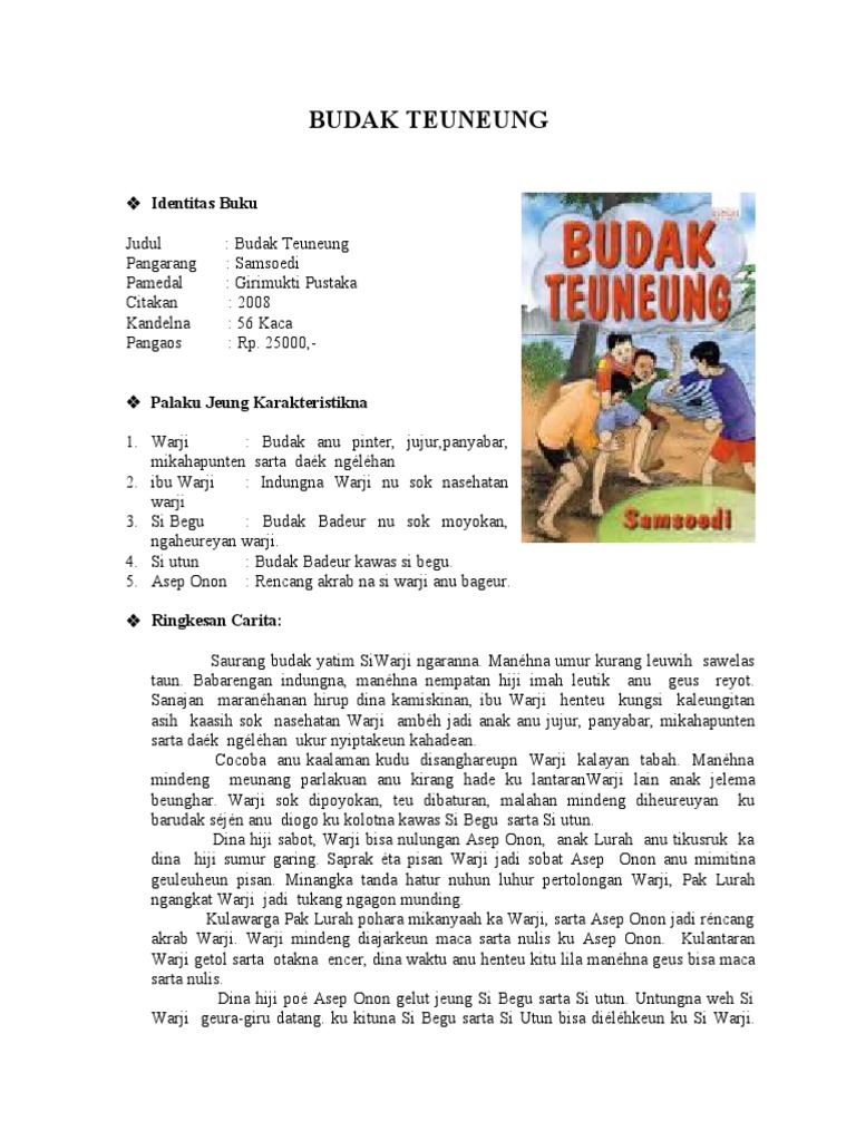 Resensi Novel Budak Teuneung Lukisan