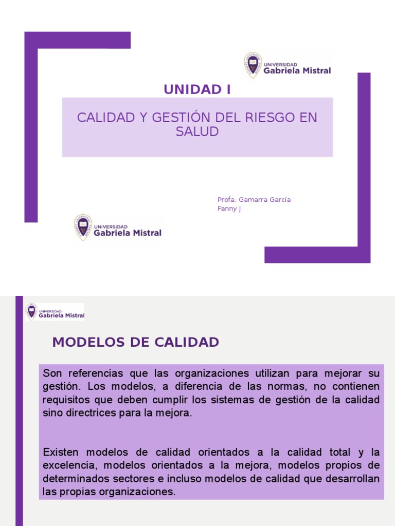 Modelos de Gestión de Calidad en Salud | PDF | Gestión de la calidad ...