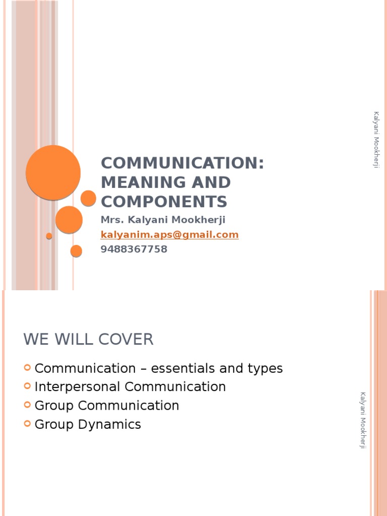 Comm 1 | PDF | Nonverbal Communication | Communication
