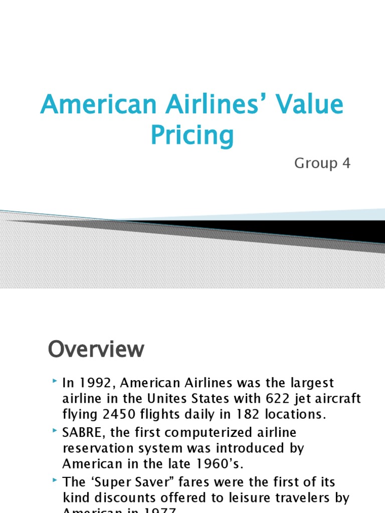 American Airlines Value Pricing | PDF | Airlines | Pricing