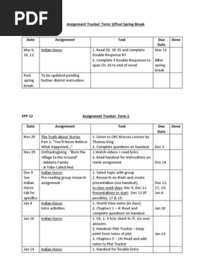 efp 12 assignment tracker