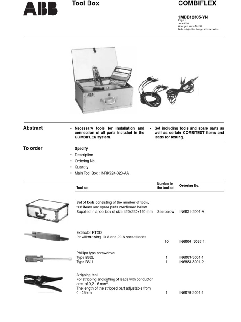 COMBIFLEX Tool Set Overview | PDF | Electrical Connector | Manufactured ...
