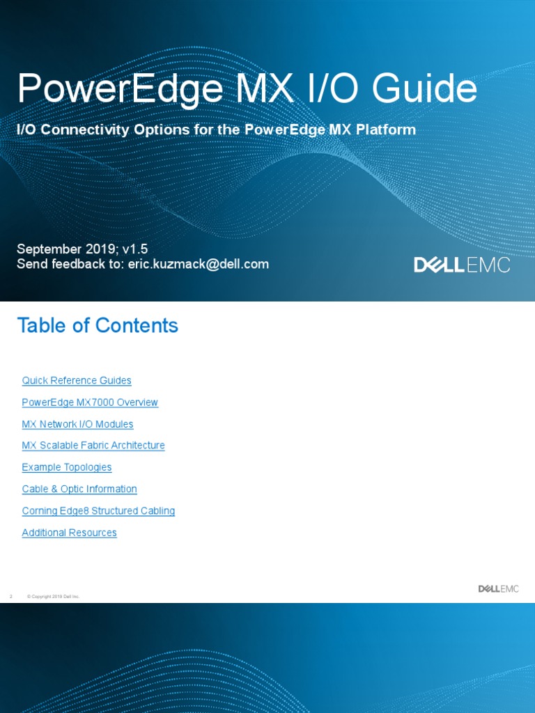 PowerEdge MX IO Guide PDF | PDF | Network Interface Controller | Data ...