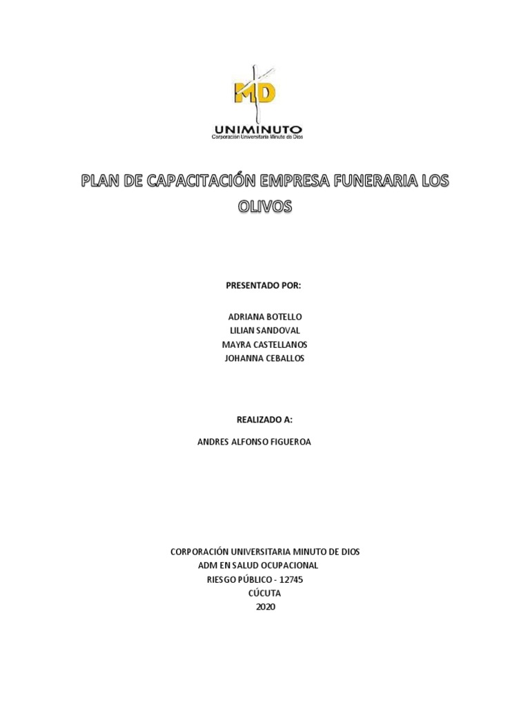 Plan de Capacitación para Personal 2020 | PDF | Gestión de recursos ...
