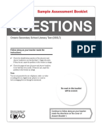 Osslt Practice Test Booklet1 Question PDF
