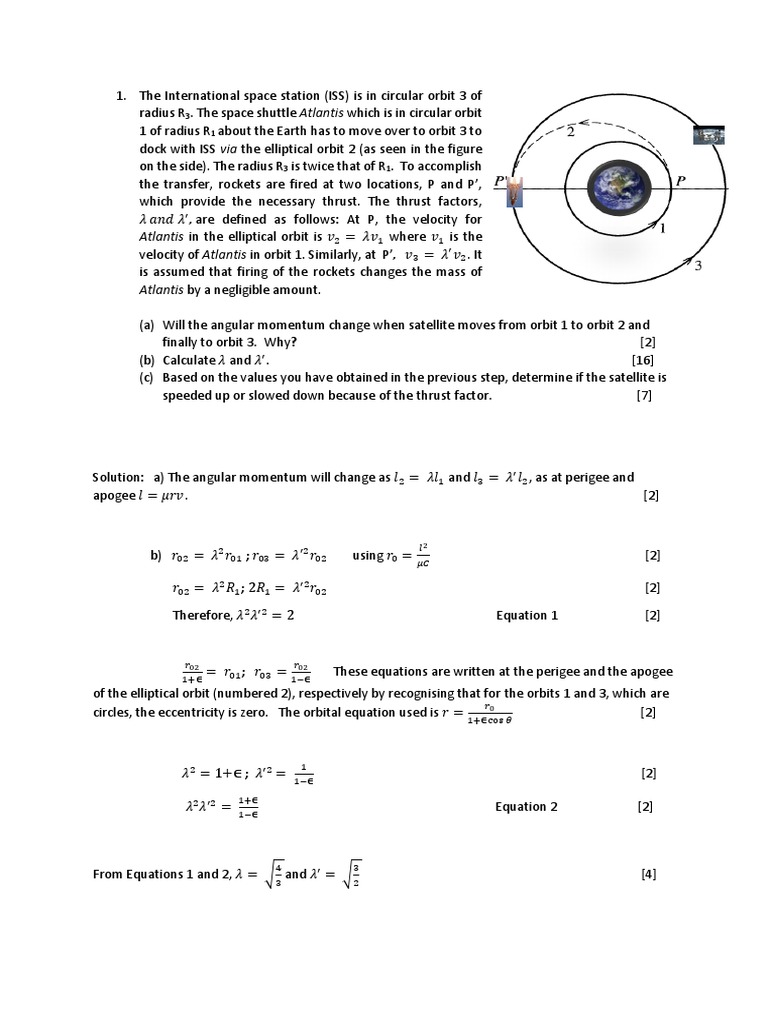 ISS Docking: Thrust Factors Explained | PDF | Orbit | Apsis